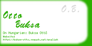 otto buksa business card