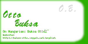 otto buksa business card